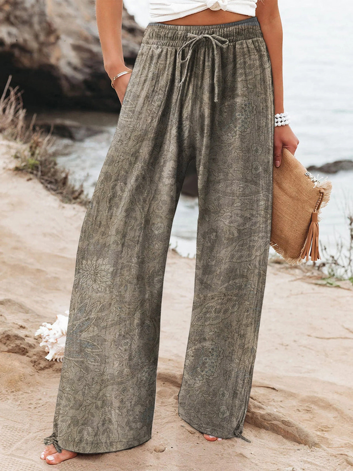 Women's  Floral  Art Printed Casual Pants