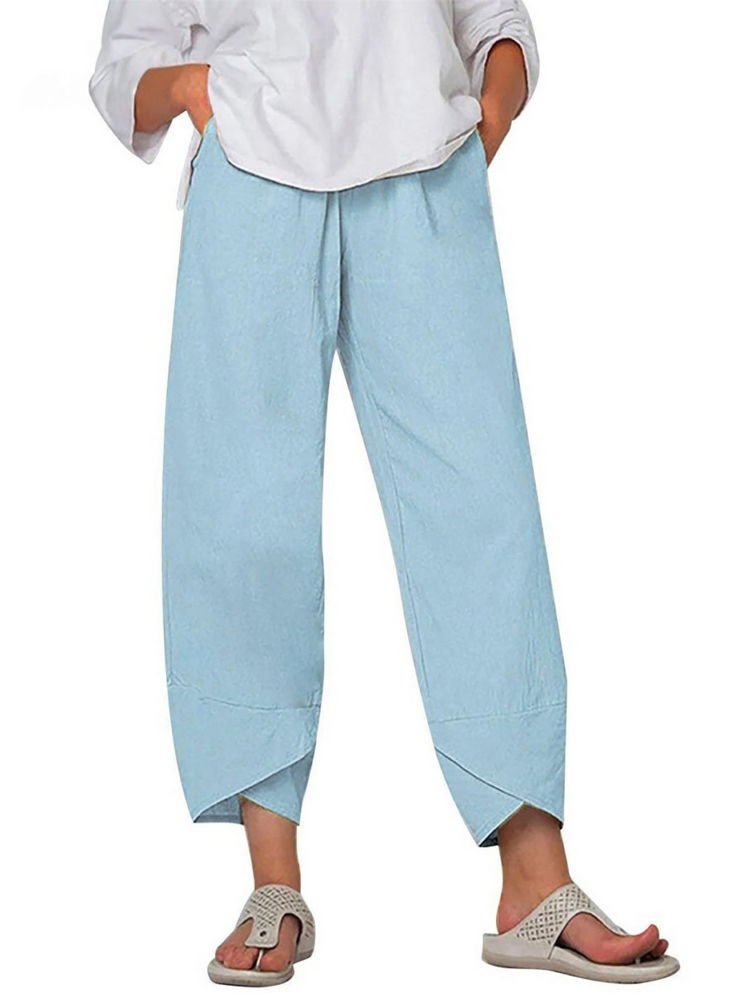Women's Solid Color Loose Elegant Casual Simple Pants