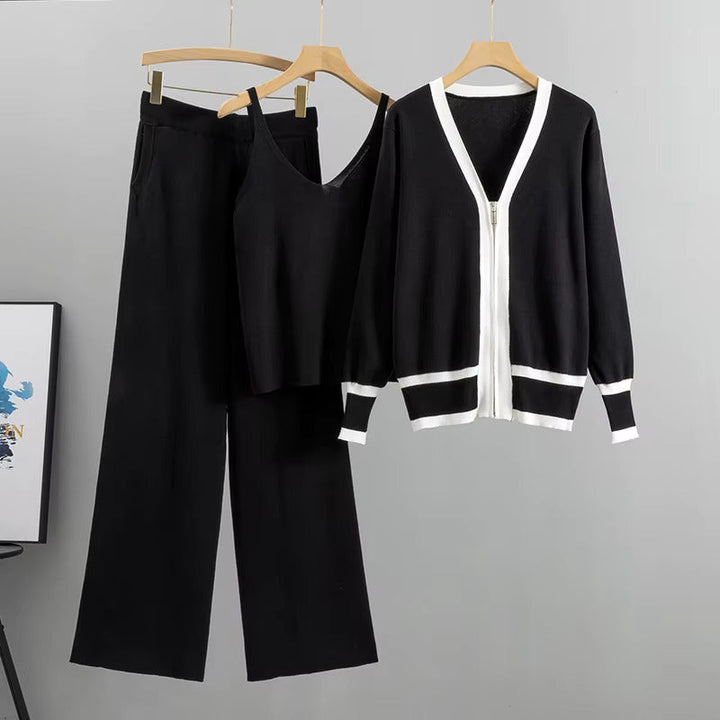 Nadia  - Chic Knitted Three Piece Ensemble