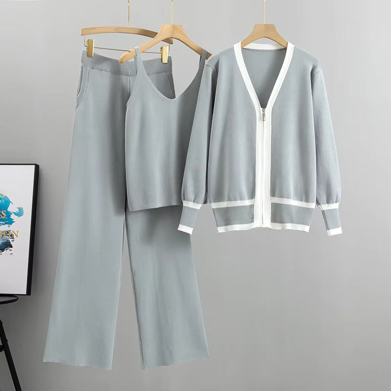 Nadia  - Chic Knitted Three Piece Ensemble
