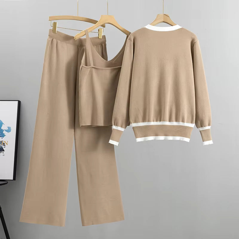 Nadia  - Chic Knitted Three Piece Ensemble