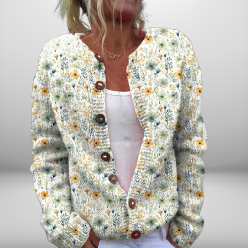Leilani™ - Warm and Beautiful Cardigan with Floral Print