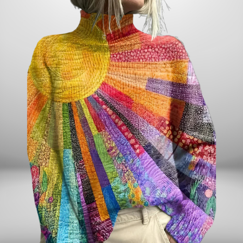 Ada - Cheerful Colorful Turtleneck
