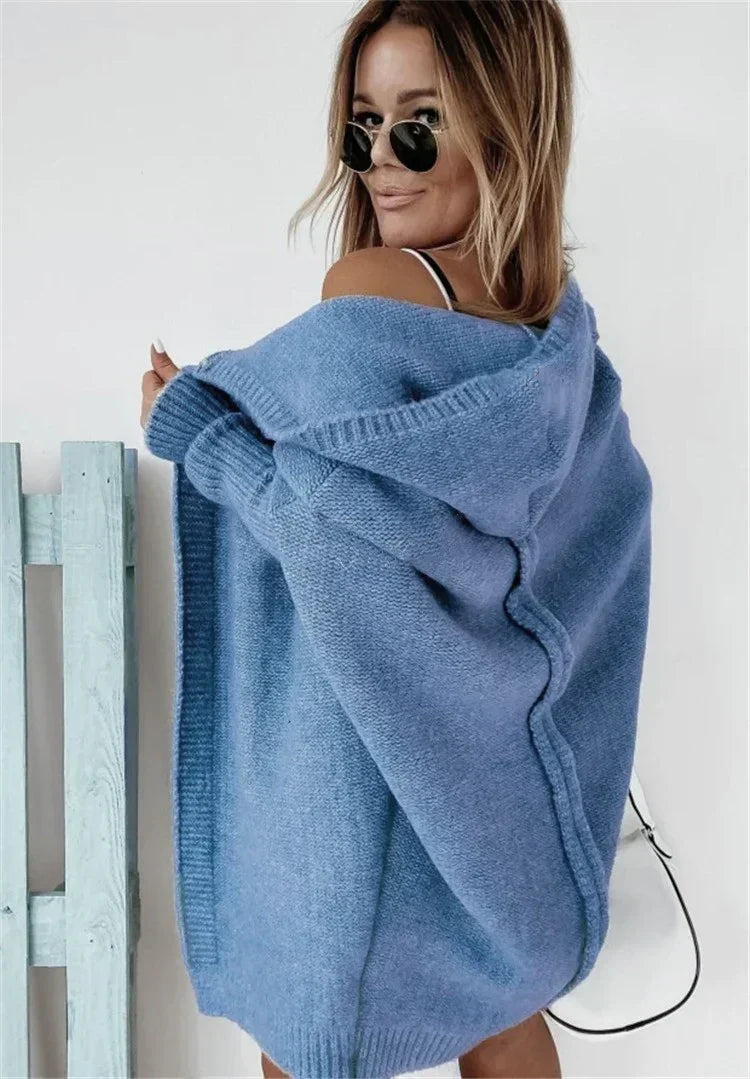Heidi - Cozy oversized hooded cardigan